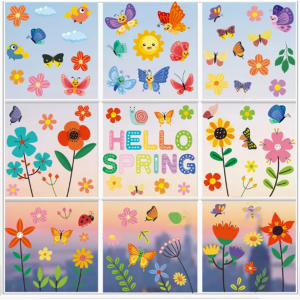 86pcs Hello Spring- Summer Window Clings