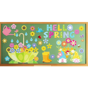 Hello Spring Bulletin Board Decorations