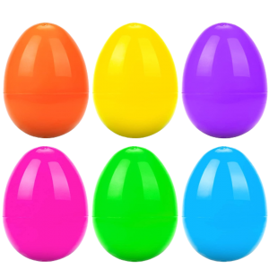Plastic Fillable Easter Eggs, 25-Pack 2.4" Colorful Eggs for Easter Hunts, Party Favors, Crafts & School Activities