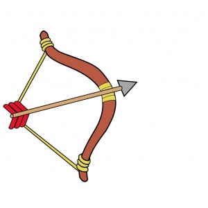 Cardstock Bow & Arrow Cutouts – 20-Pack Paper Shapes for Kids Crafts & Classroom Art (3.34" x 4.12")