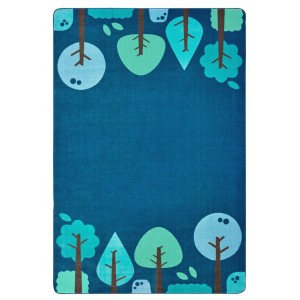 KIDSoft Tranquil Trees - Blue, TRANQUIL, BLUE, 7ft 6in x 12ft Rectangle