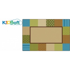KIDSoft Pattern Blocks - Nature, NATURE, BROWN, 8ft x 12ft Rectangle