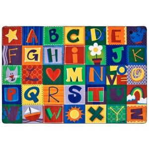 KIDSoft Toddler Alphabet Blocks - Primary, PRIMARY, MULTI, 8ft x 12ft Rectangle