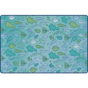 KIDSoft Falling Leaves - Blue, TRANQUIL, BLUE, 7ft 6in x 12ft Rectangle