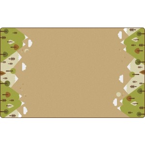 KIDSoft Tranquil Mountain - Tan, NATURE, TAN, 6ft x 9ft Rectangle