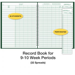 Class Record Attendance Book (9-10 Week Periods), 8.5" x 11"