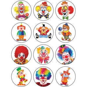 Clown Circle Sticker 