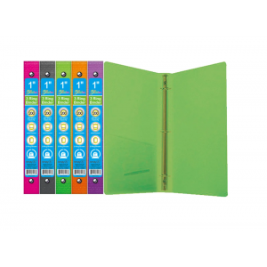 Poly Looseleaf Basic 3-Ring Binder, 1" – Assorted Colors!