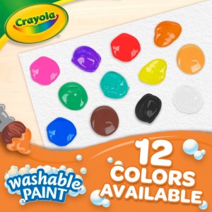 Crayola Washable Paint, 128 oz (1 Gallon) – Green, Orange, Yellow, Red, Blue, Magenta, White – Non-Toxic, Art & Craft Supply