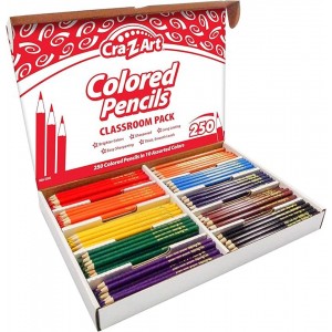 Cra-Z-art Colored pencil Classroom pack 10 color 250 ct. Box