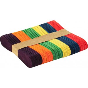 Colored Spoon Popsicle Sticks, 100/Pk