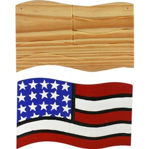 Engraved Flag Door Hanger, 6"