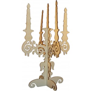 Wooden Candelabra 