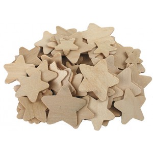 Wood Stars – Natural, 100/pk