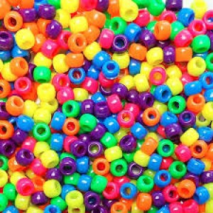 Pony Bead, 1800/Pk, 6 x 9 mm – Neon