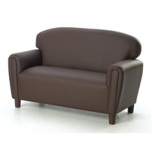 "Just Like Home" Preschool Enviro-Child Upholstery Chocolate Sofa