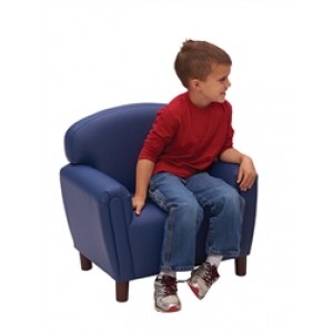 "Just Like Home" Preschool Enviro-Child Upholstery Deep Blue Chair