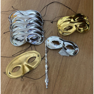 Eye Mask, Metallic, 12/Pk | Kids Party Craft Masks for Schools, Daycares & Camps