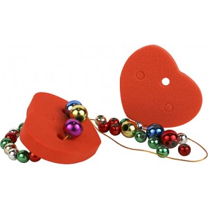 Foam Jewel Heart Ring, 12/pk
