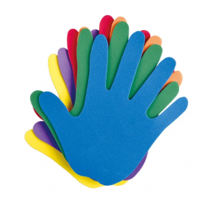 Sticky Foam hands  5"x4" 10/Pack