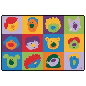 Friendly Faces Rug- Bright Colors