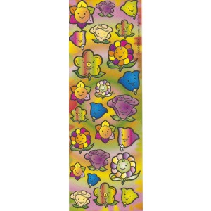 Happy Smiley Flower Die-cut Stickers  6/Sheets 
