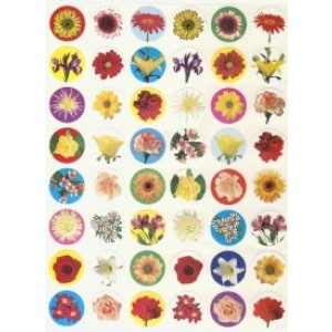 Mini Photo Flower Stickers