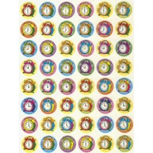 Adhesive Clock Stickers 3/4" – 10 Sheets (480 Pack) | Time Learning Stickers for Kids Classroom & Crafts