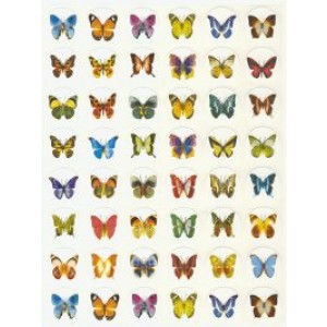 Glitter Butterfly Stickers 480 Pack – 3/4” Mini Sparkle Butterfly Stickers (10 Sheets) for Kids Crafts, Classroom Rewards & Scrapbooking