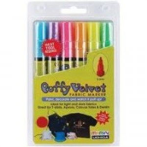 Puffy Velvet Markers-Bright