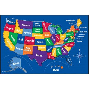 US Map Carpet 