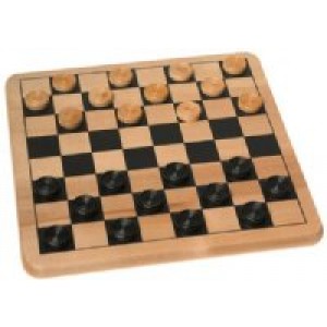 Wood Checkers / Tic Tac Toe 