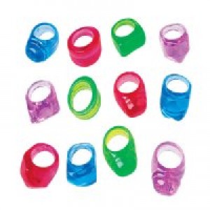 Plastic Gem Rings