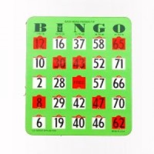 Easy Read Fingertip Bingo Cards 25/pk