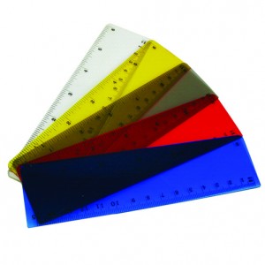 Plastic Ruler Colored, 6" 