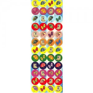 Boots Umbrella Mittens Winter Circle Stickers