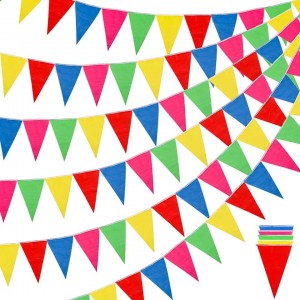 Colorful Pennant Flag Banner – 32 ft – Flags 11″