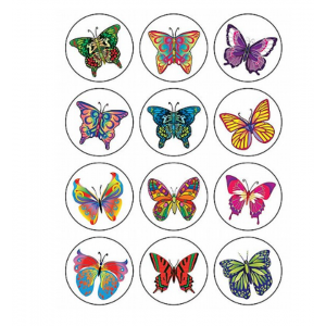 Fancy Butterfly Stickers 1” – 10 Sheets Decorative Butterfly Stickers for Kids Crafts, Scrapbooking & Classroom Rewards