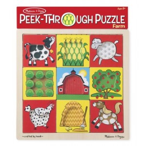 Peek Through Puzzle-Farm animals