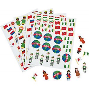 Kids Around the World Sticky Foam Shapes