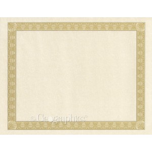 Gold Border Certificate Paper
