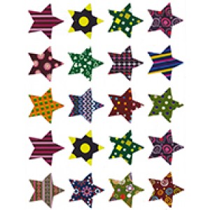 Designed Star Stickers, 790/Pk