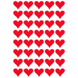 Assorted Colors Heart Stickers