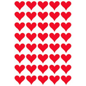 Red Heart Stickers  3/4 400/PK