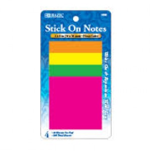 Neon Sticky Notes Assorted Colors