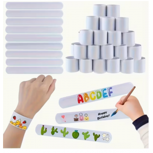 DIY White Slap Bracelets