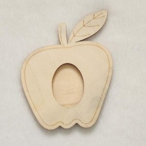 DIY Wooden Apple With Frame, 1 Pc