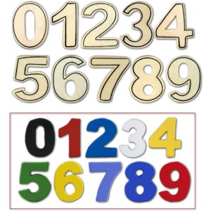 Wood 1,2,3,4,5,6,7,8,9,0 – 10/pk