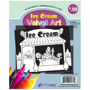 Ice Cream Themed Velvet Art 6.5" x8" (Marker Included) 