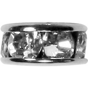 Silber Rhinestone Spacer - 6MM 